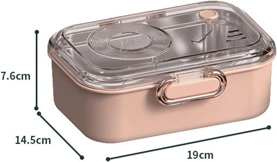Geïsoleerde Lunchbox - Thermos Lunchtrommel - Voedsel Warm Houden - Roestvrij Staal Binnenkant - Eff eenkleurig — afbeelding 5