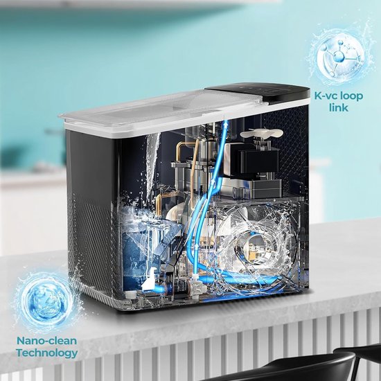 IJsmachine Aanrecht - IJsklontjes Maker - Snelle IJsproductie - Zelfreinigend Snel - 14 kg per dag — afbeelding 2