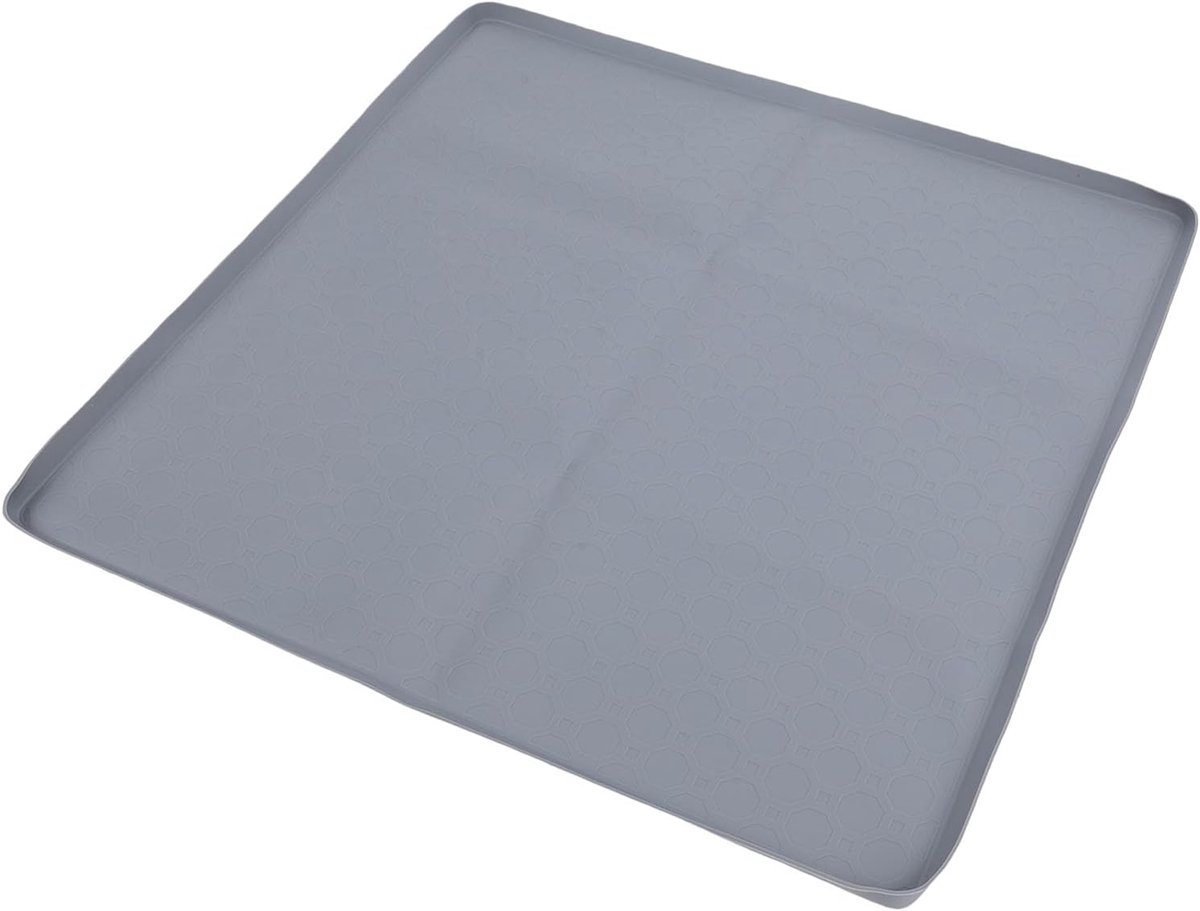 Siliconenmat Koelkast - Lekbak Mat - Bescherming Apparaten - Verhoogde Randen - 50x50cm - Grijs
