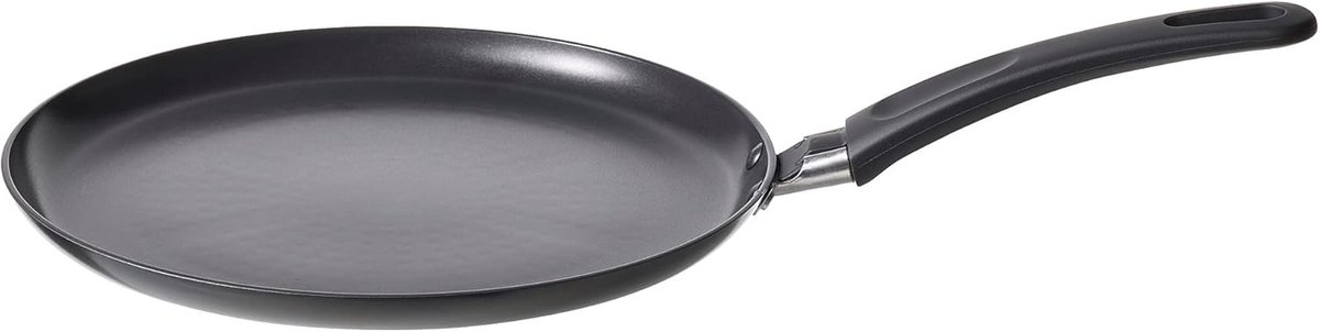 Pannenkoekenpan - Crêpepan Koekenpan - Ontbijt Bakken - Antiaanbaklaag - 25 cm - Zwart