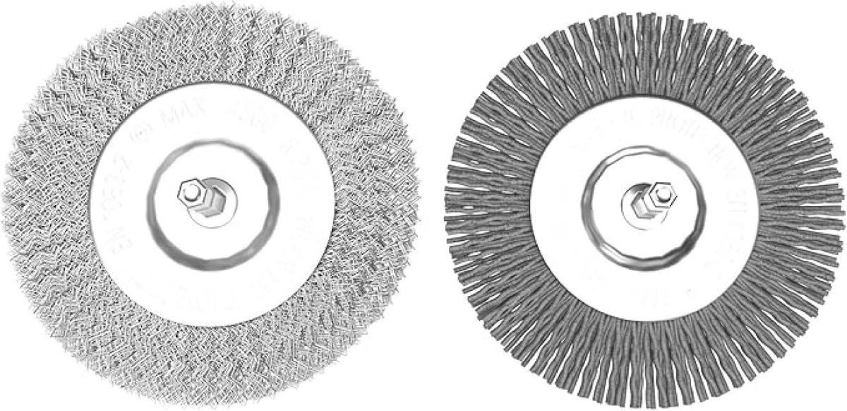 Set vervangingsborstels voor voegenborstel - Nylon en metaal