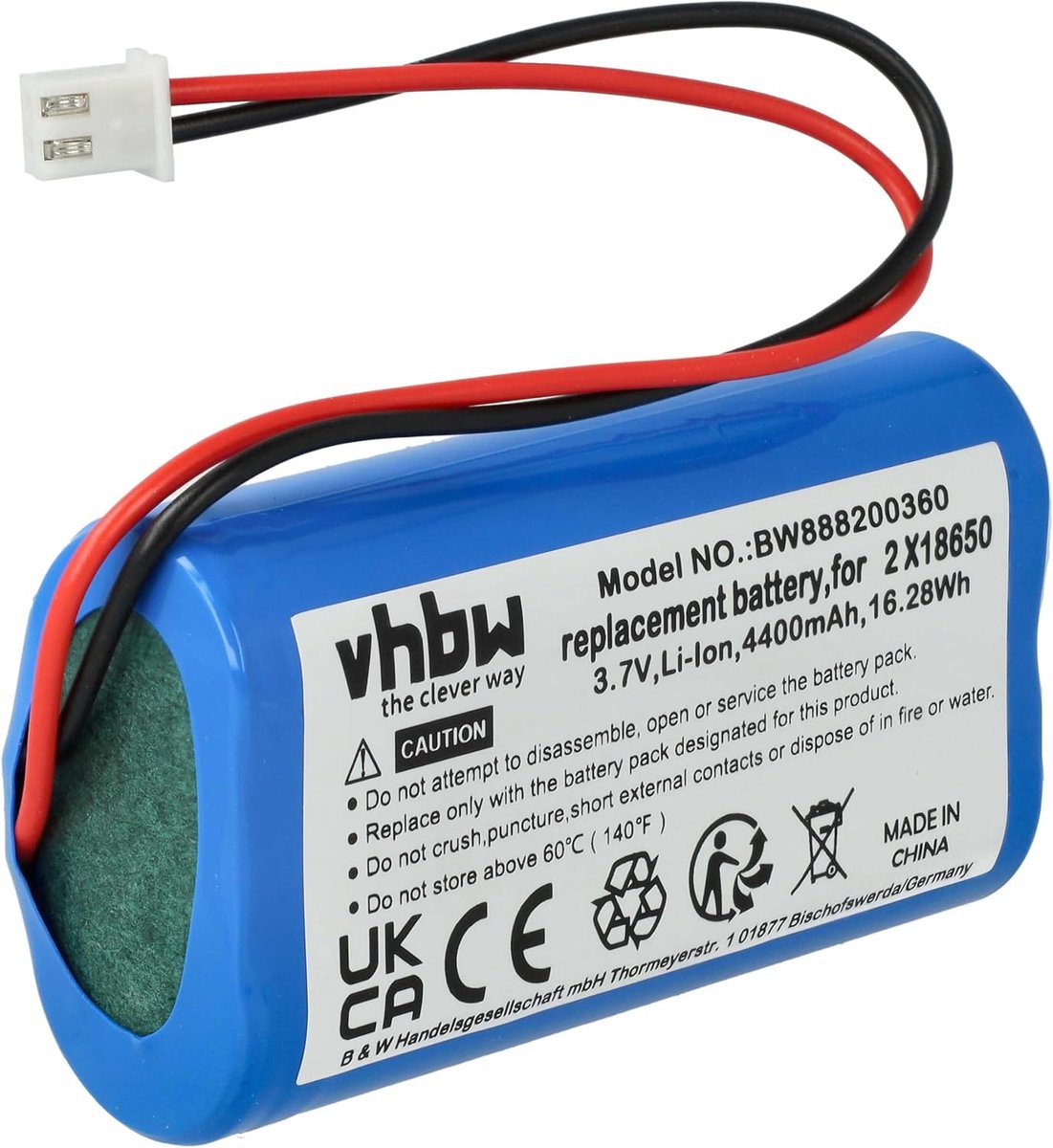 Vervangende Accu - Oplaadbare Batterij - Tafellamp Verlichting - Hoge Capaciteit - 37V 4400mAh