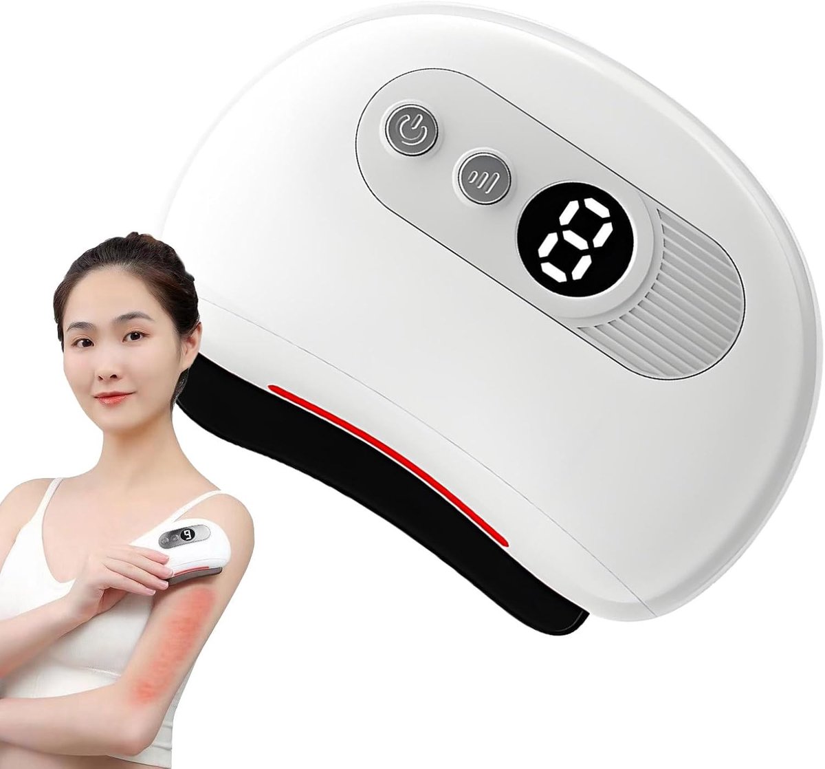 Gezichtsmassage Apparaat - Gezichtstools Huidverzorging - Gezicht Lichaam - Draagbaar Multifunctioneel - 16x14x4 cm - Wit