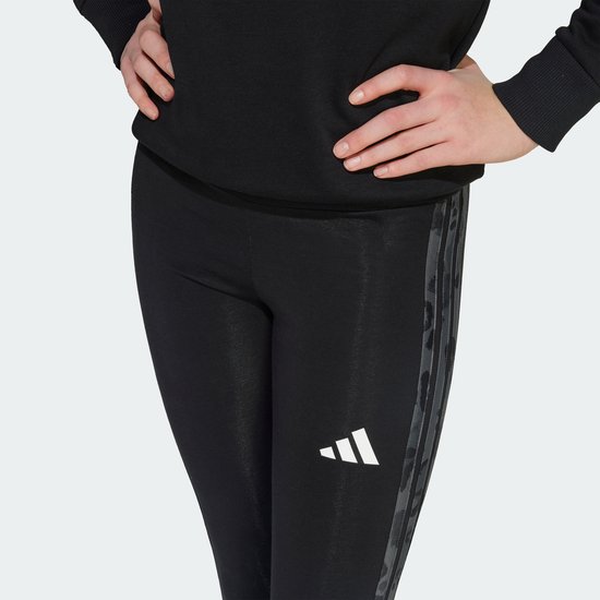 Adidas Sportswear Adidas Girls Animal 3-Stripes Legging Van Enkele Jersey Kids - Kinderen - Zwart van Adidas — afbeelding 4