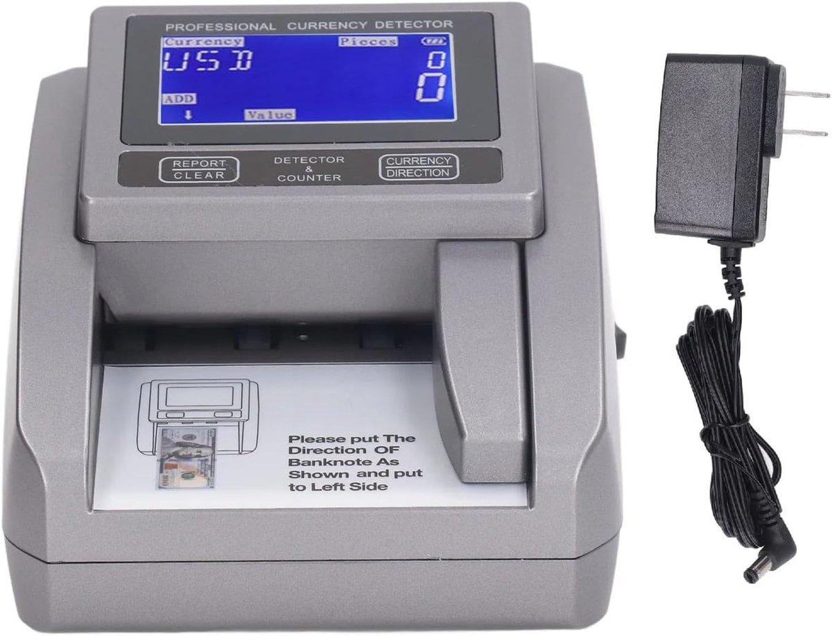 Geldtelmachine - Biljetten Tellen - Commercieel Gebruik - Handheld Ontwerp - Kleine Afmetingen - Geborsteld