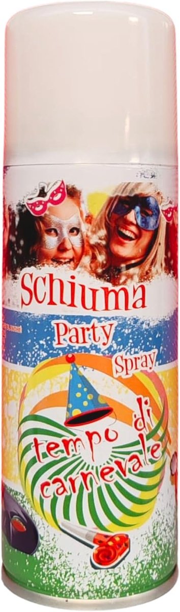 Schuimspray voor Feestjes - Carnavalsspray Vlokken - Buitenfeesten Evenementen - 24 Stuks Verpakking - 150 ml Per Bus - Wit