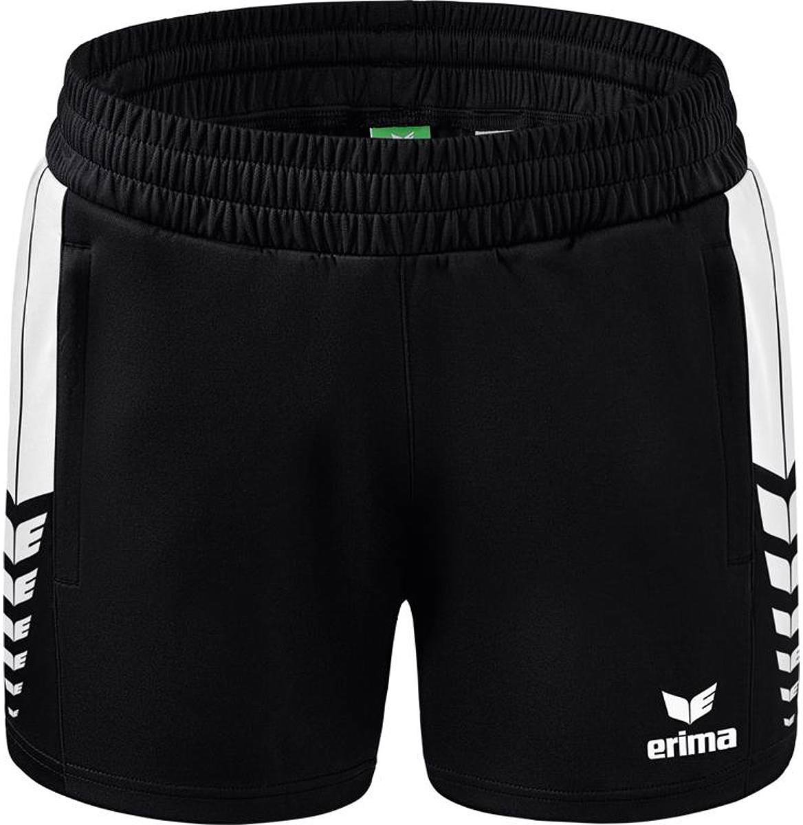 Erima Six Wings Worker Short Dames - Zwart / Wit | Maat: 42