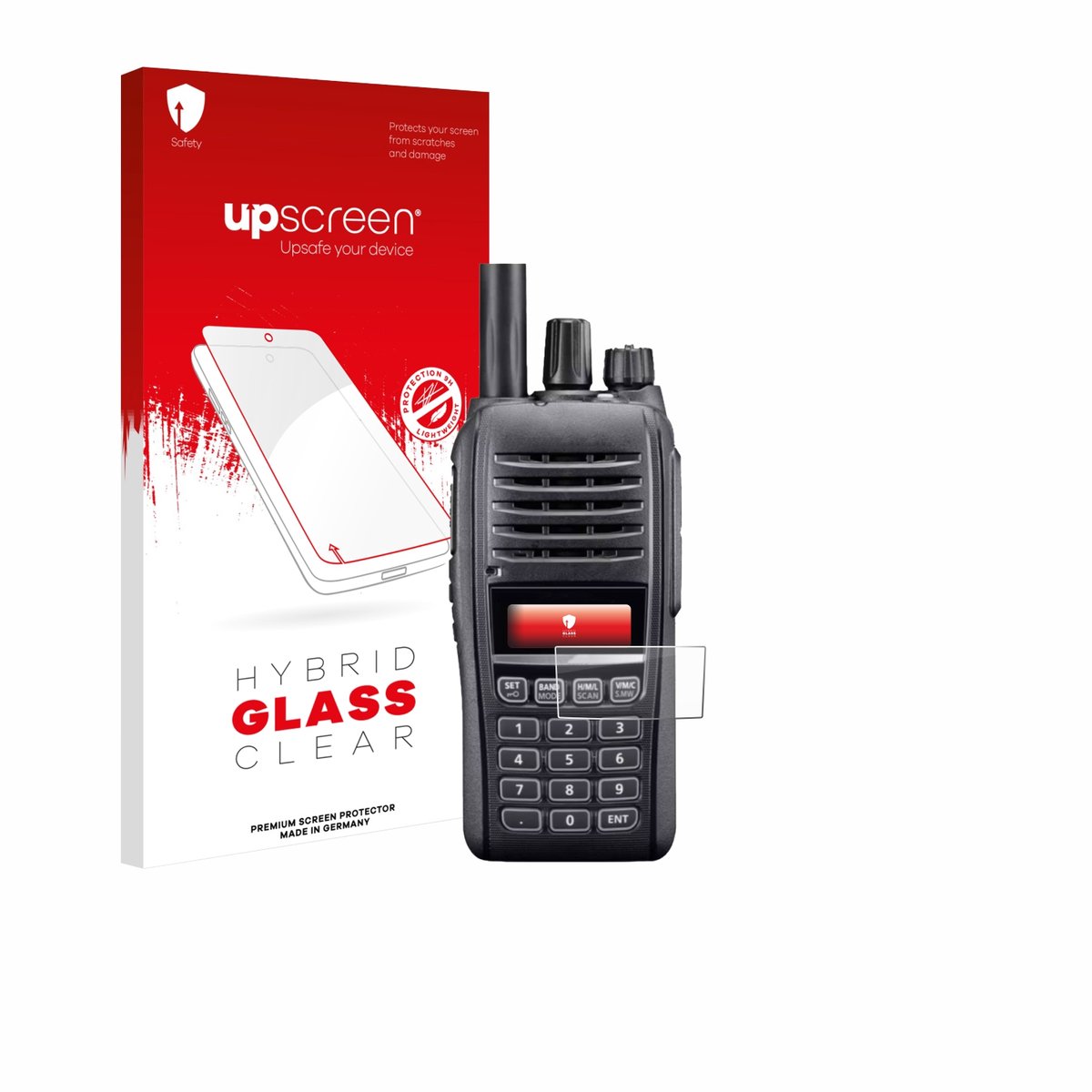 upscreen - Screenprotector voor Icom IC-T10 - Folie Beschermfolie Beschermglas transparant