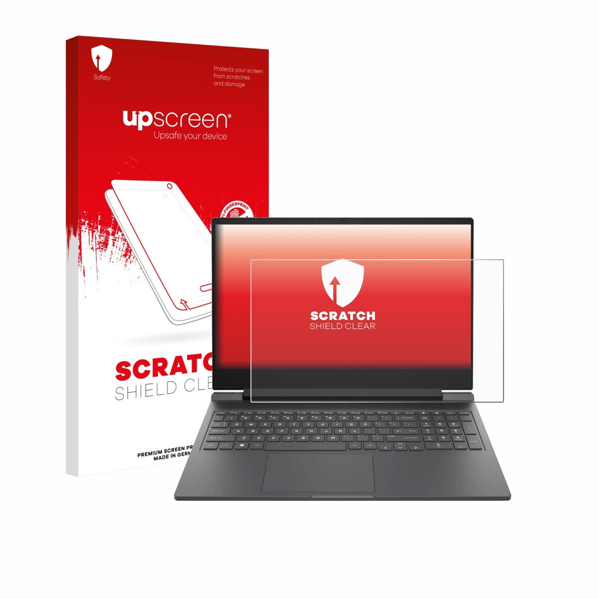 upscreen - Screenprotector voor HP Victus 16-r0024nf - Folie Beschermfolie transparant