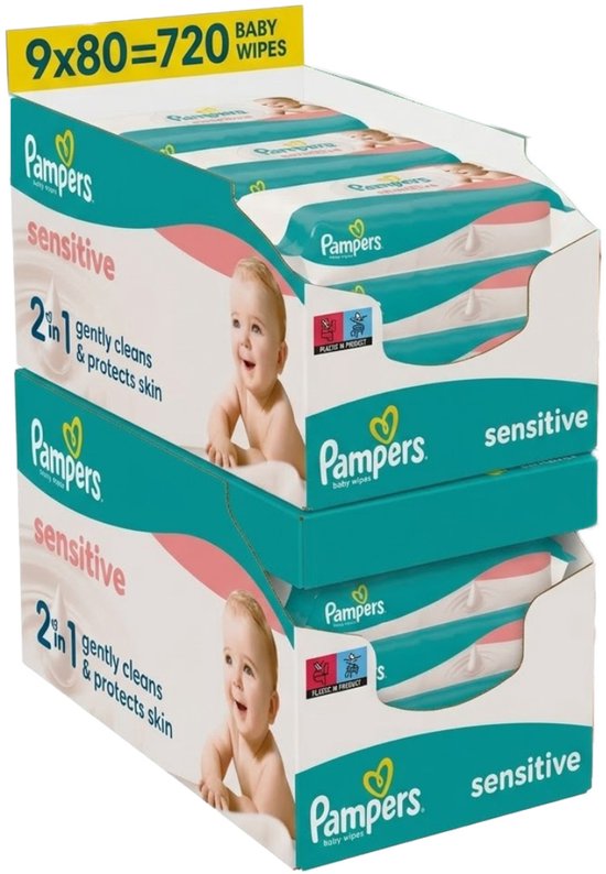 Pampers - Sensitive Babydoekjes - 18 x 80 = 1440 billendoekjes - Volume Deal