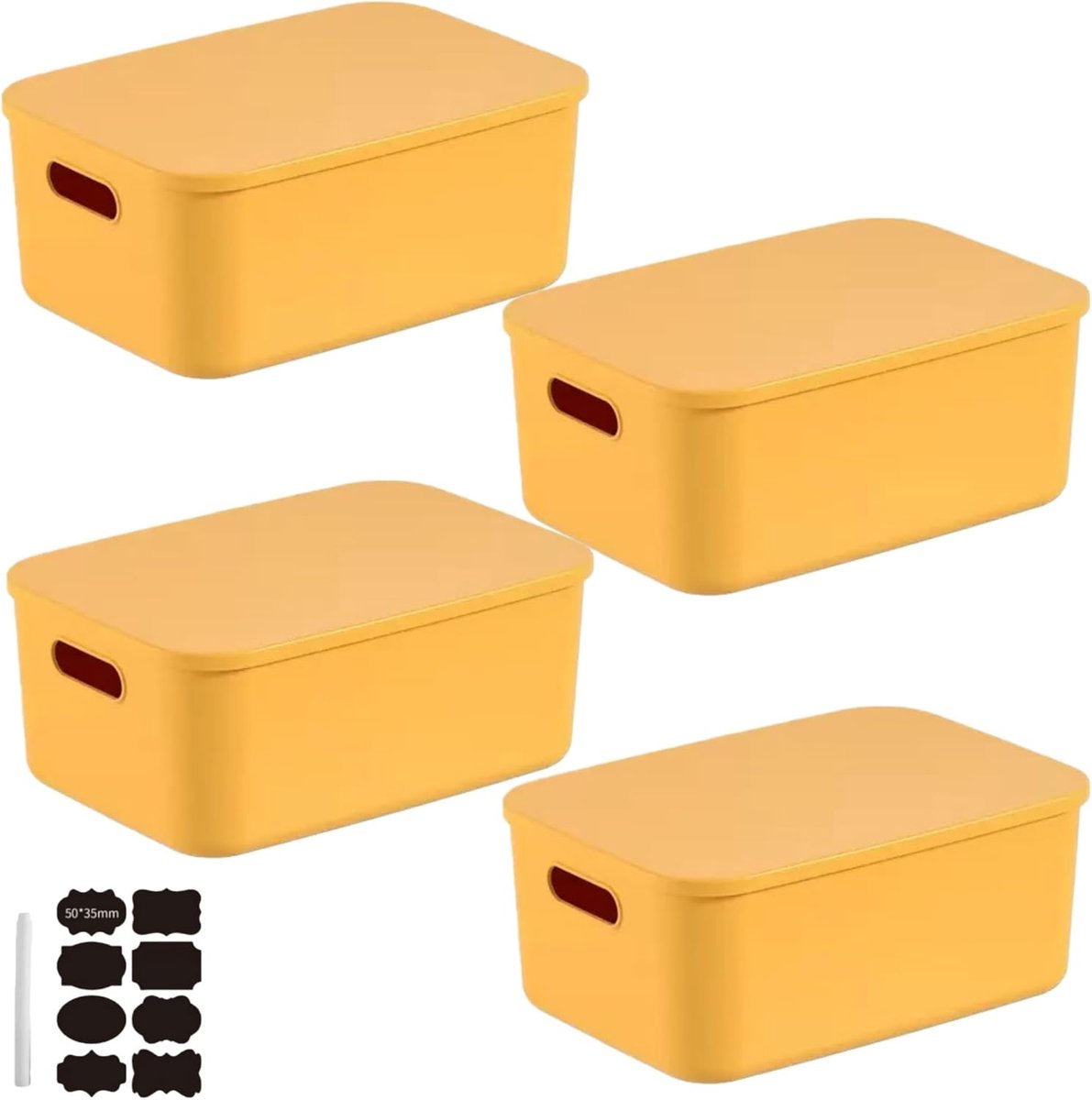 Opbergbak Met Deksel - Opbergdoos - Opbergbox - ruimtebeheer