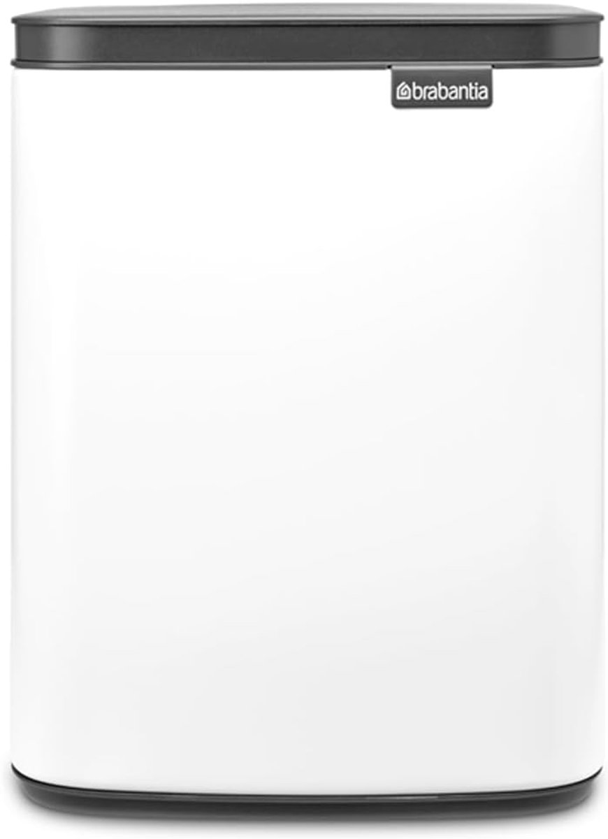 Prullenbak 7L - Vuilnisbak Mini - Kleine Ruimtes - Wandmontage Mogelijk - 24x20x32 cm - Wit