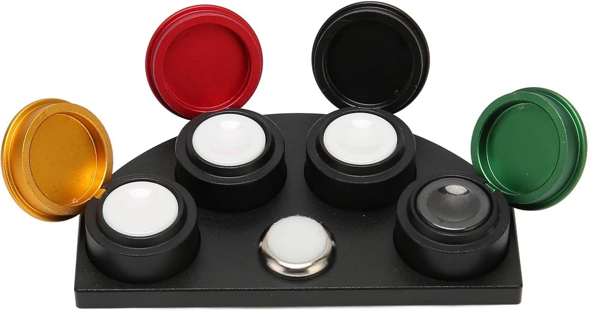 Horloge Olie Bakjes - Precisie Bakjes - Horloge Reparatie - Stofvrije Dekseltjes - 4 Bakjes Set - Multicolor