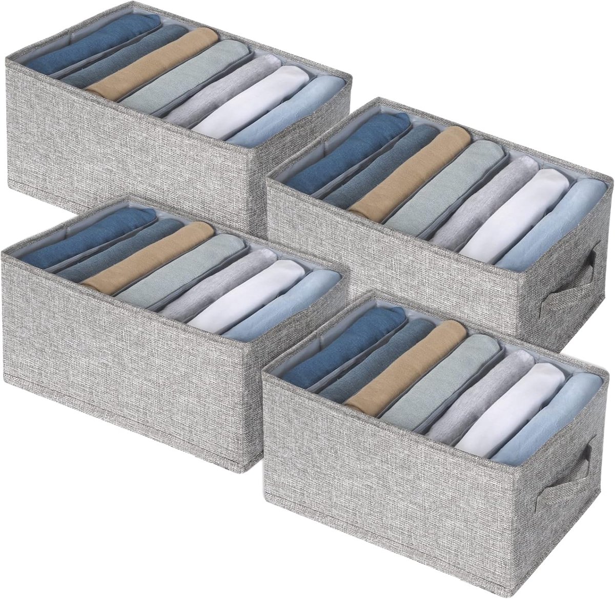 Kleding Organizer - Garderobe Opbergbak - Laden Ordenen - Wasbaar Compartiment - 7 Grids - Grijs