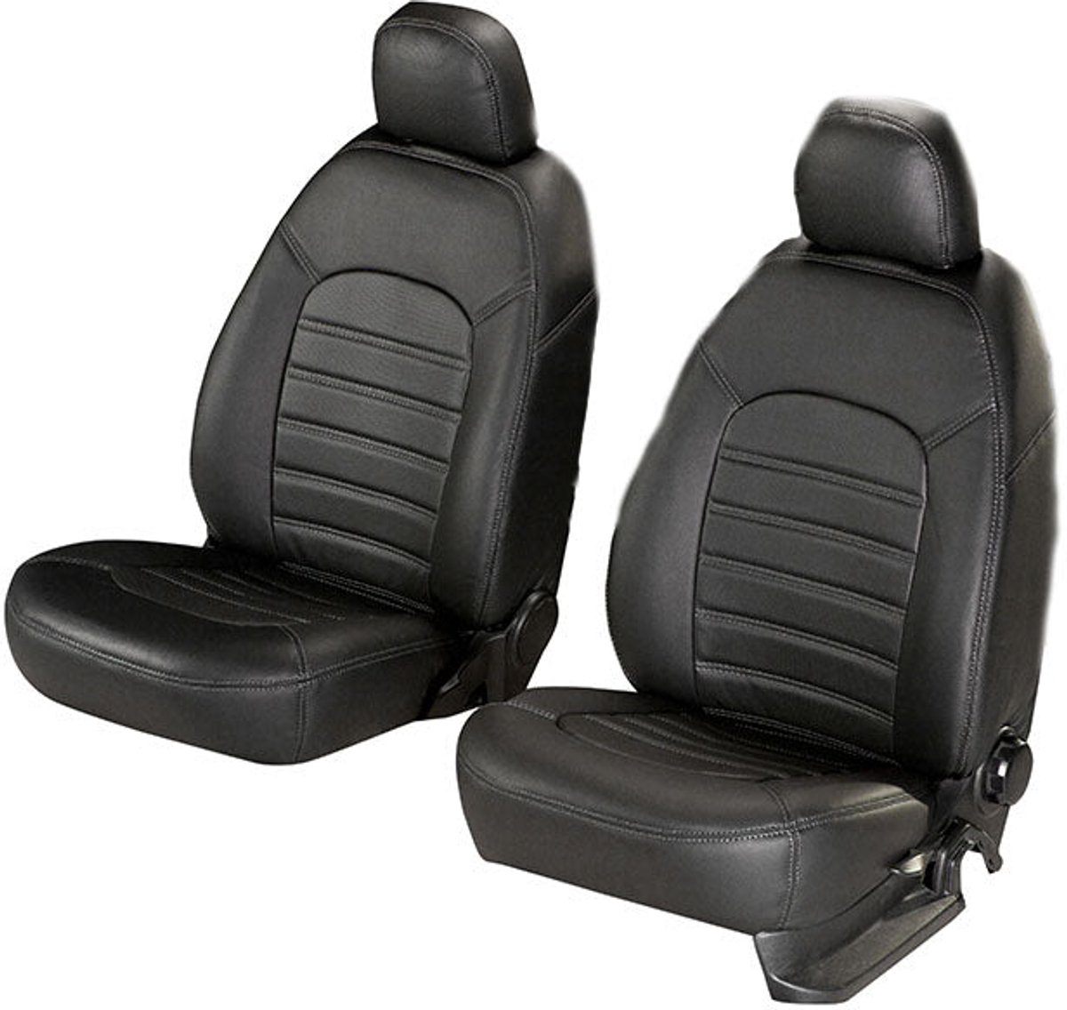 Pasvorm stoelhoezen Ford Ranger 2011-2023 (past op voorstoelen) - Kunstleer zwart