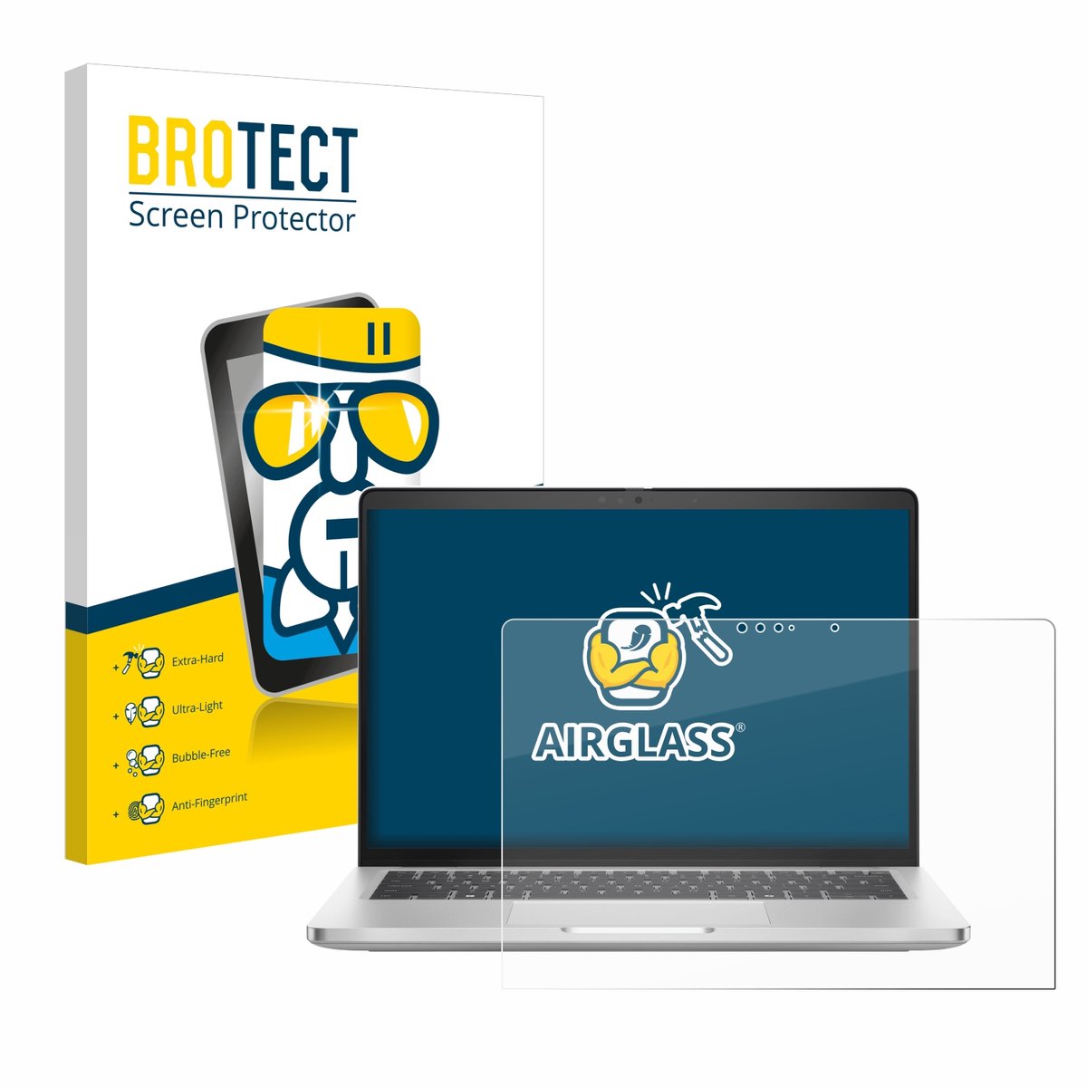 Screenprotector voor Dell Pro 14 Plus 2-in-1 PB14250 Beschermglas transparant