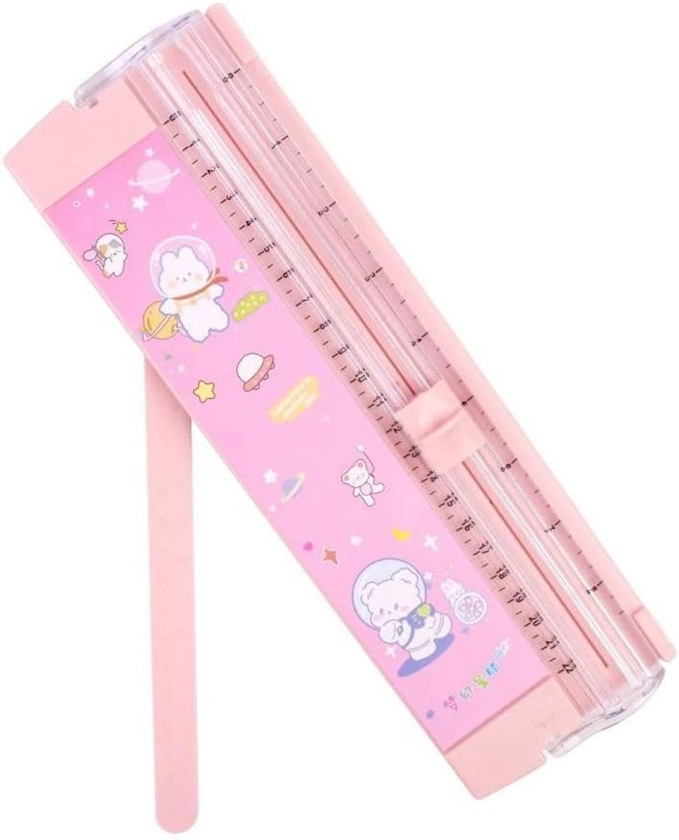 Papiersnijder A4 - Papier Snijmachine - Scrapbooking Knutselen - Veiligheidsbeveiliging Zijliniaal - 27x8.5cm - Zoals getoond