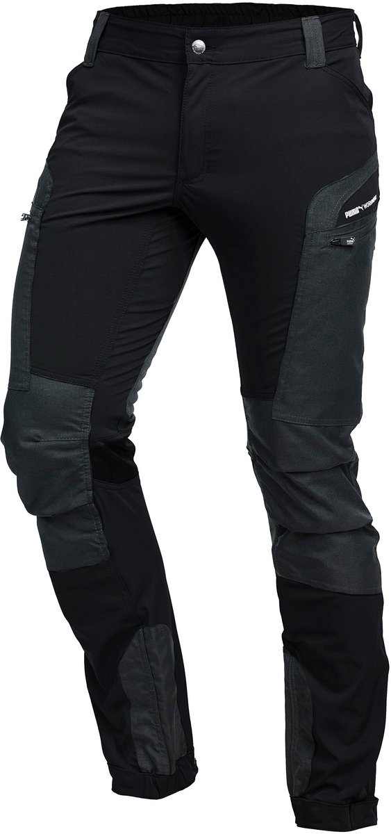 PUMA Workwear Pro One Outdoorbroek heren – wandelbroek & werkbroek – stretch versterkt nylon – verstelbaar Zwart