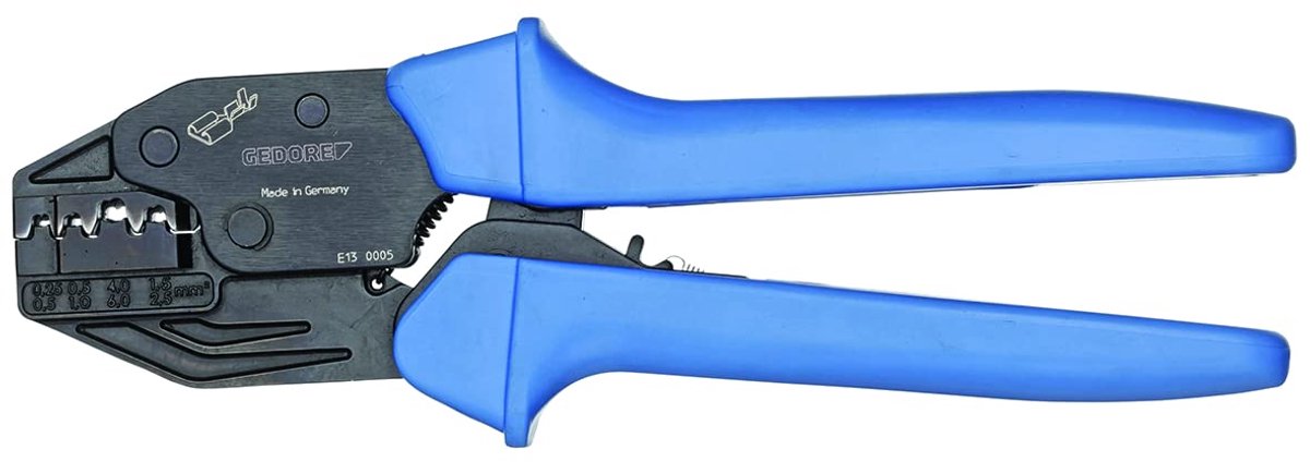 Krimptang - Verbindingstang - Niet-geïsoleerde contacten - Slipvaste grepen - 180 gram - Blauw