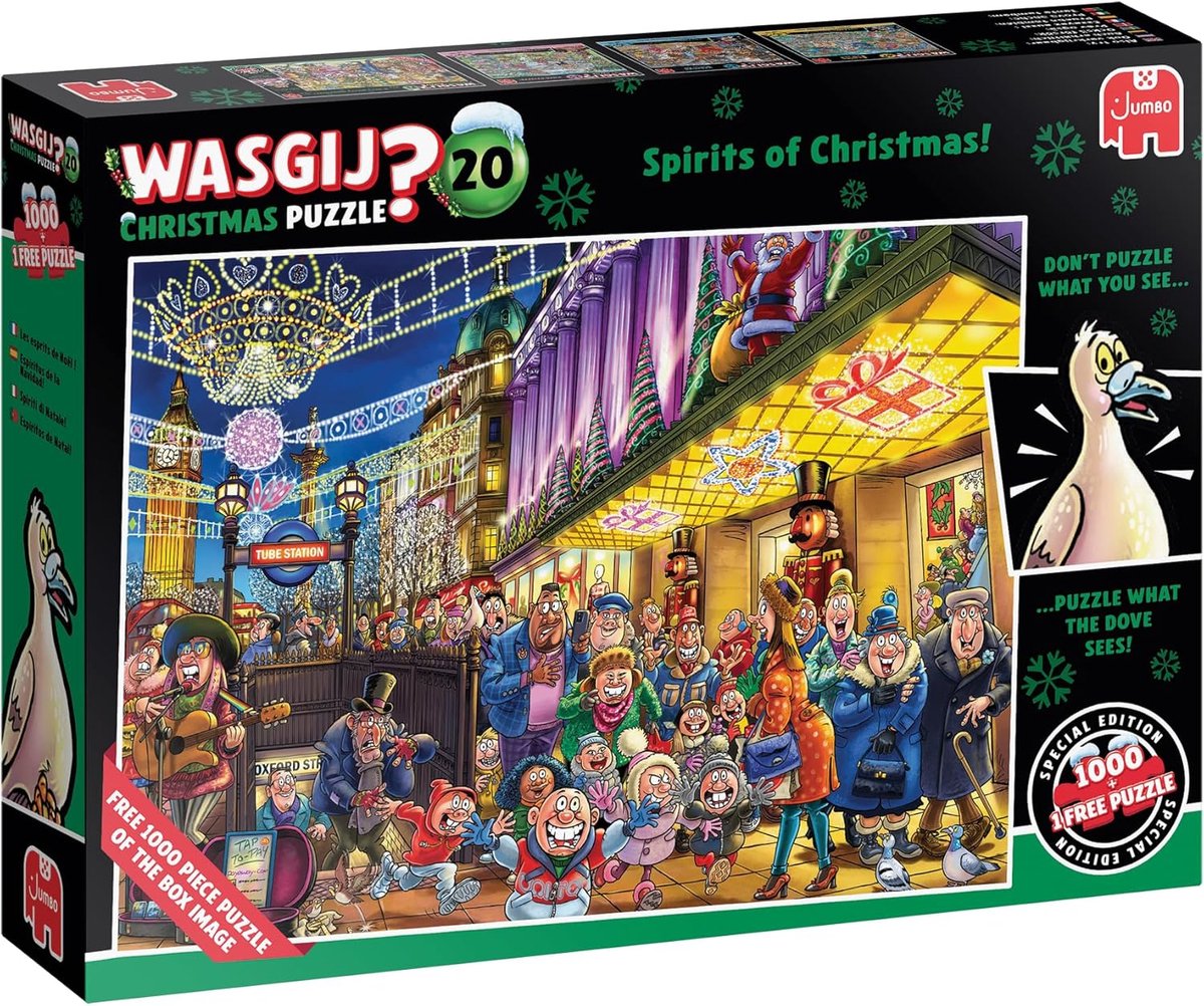 Kerst Puzzel - Legpuzzel Volwassenen - Feestdagen Ontspanning - Twee Puzzels In Eén - 2000 Stukjes - Multicolor