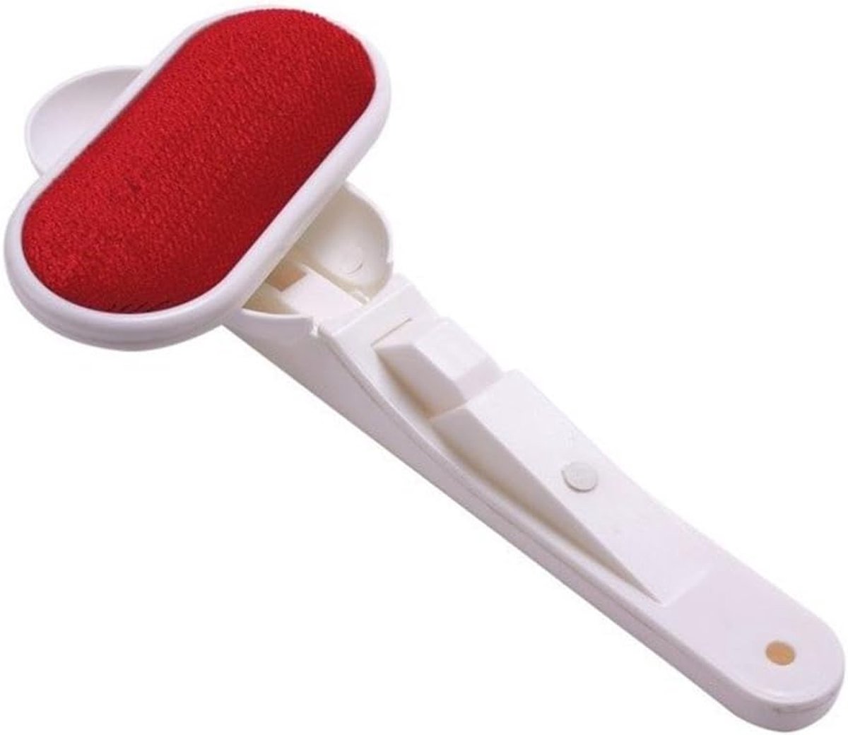 Pluisborstel - Kledingborstel - Kleding onderhouden - Automatisch roterend - Wit/rood