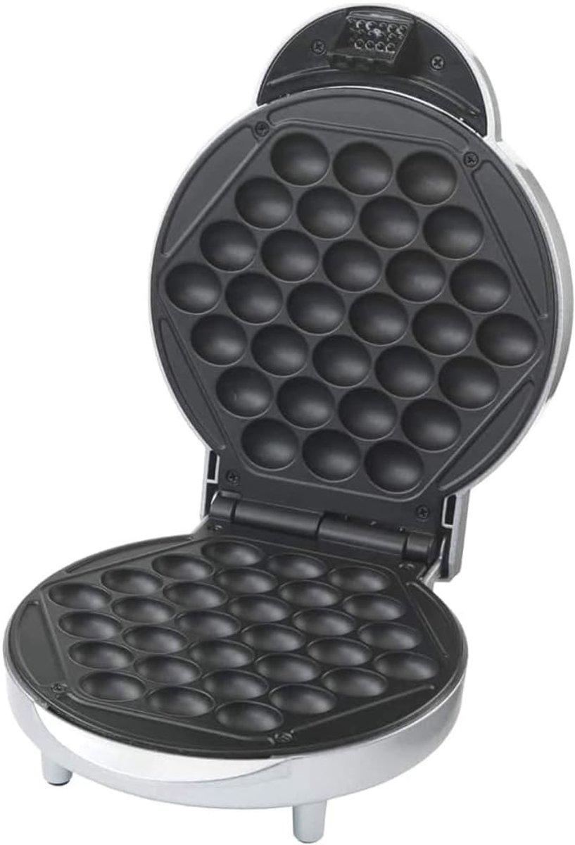 Bubble Wafelijzer - Unieke Wafels Maken - Thuis Bakken - Snelle Bereiding - 24x18.5x8.5 cm - Zilver