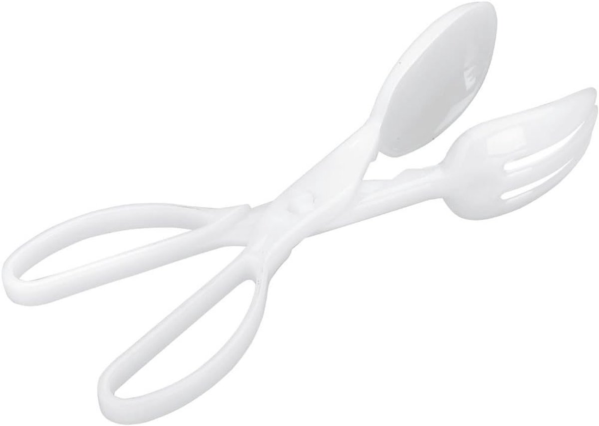 Saladetang Plastic - Keukentang Serveertang - Eten Scheppen - BPA-vrij Materiaal - 285 cm - Wit