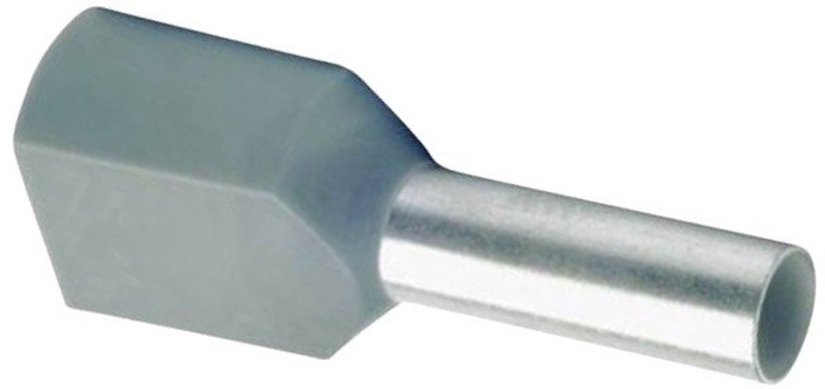 Duo Adereindhuls geisoleerd 4mm² grijs - per 100 stuks