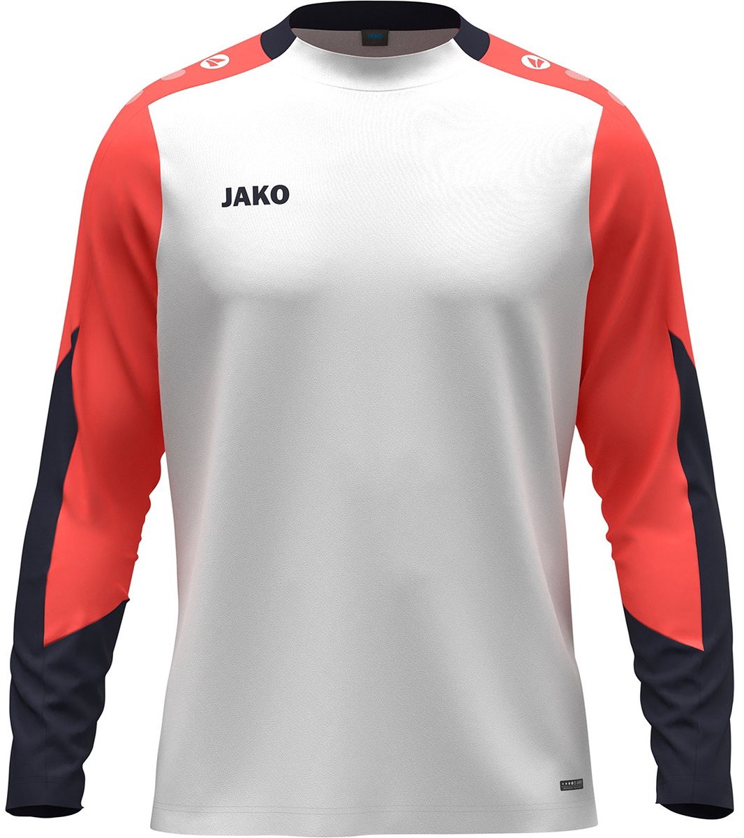 Jako Dynamic Longsleeve Kinderen - Wit / Koraal / Marine | Maat: 140