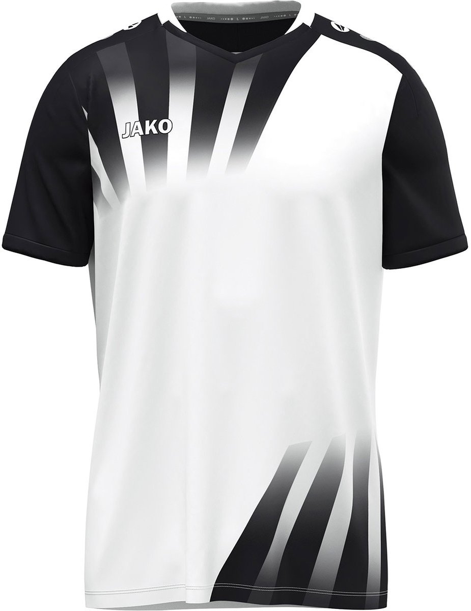 Jako Vintage Shirt Korte Mouw Kinderen - Wit / Zwart | Maat: 140