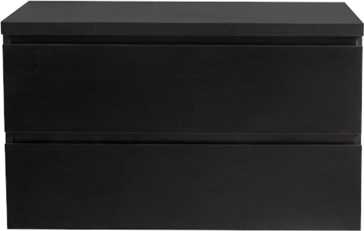LINEA UNO - Orsa 100 - Mat zwart - Badmeubel - - 301576