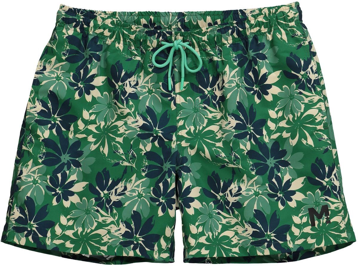 Men Plus - Heren - Zwemshort all-over print elastische tailleband - Groen - Maat 3XL