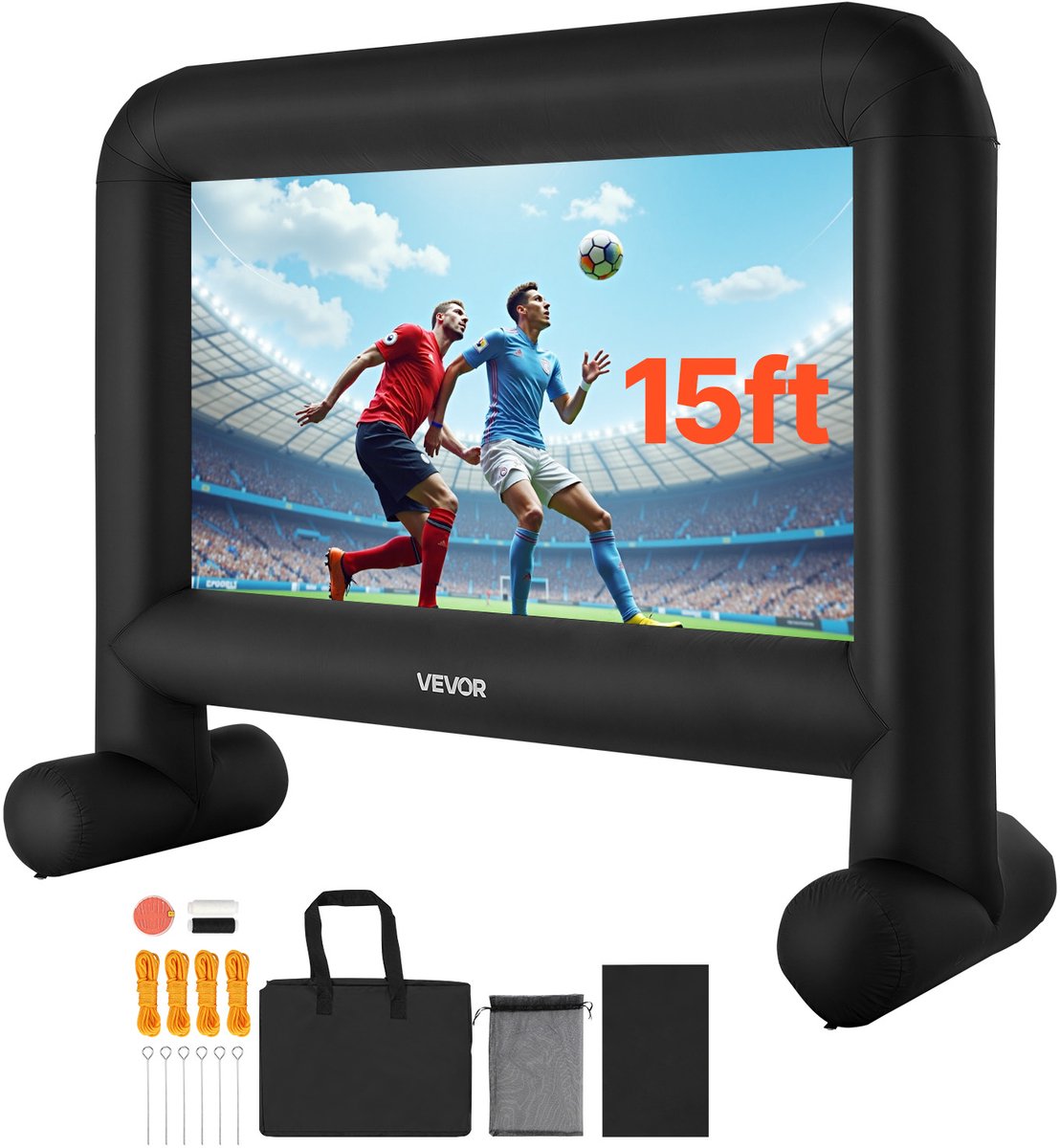 VEVOR Opblaasbaar Filmscherm Projectiescherm 354x130x290cm Home Theater