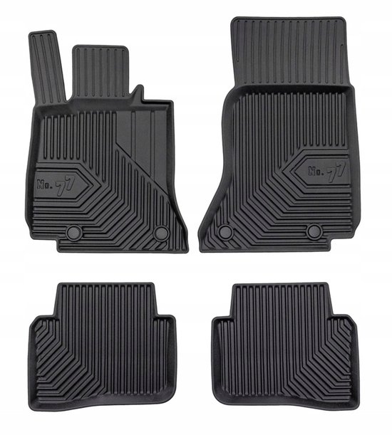 Frogum No.77 Automatenset - Geschikt voor Mercedes-Benz C-Klasse S206 Kombi (vanaf 2021) - 4-delig - Perfecte Pasvorm - TPE Rubber - 4 cm Hoge Rand - Geurloos - Zwart