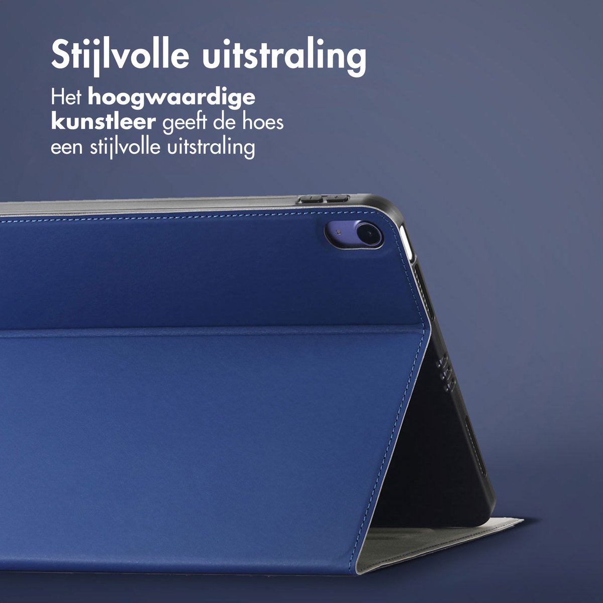 Accezz Tablet Hoes - Geschikt voor Apple iPad 11 2025 A16 / iPad 10e generatie (2022) 10.9 inch - Classic Tablet Case - Donkerblauw — afbeelding 2