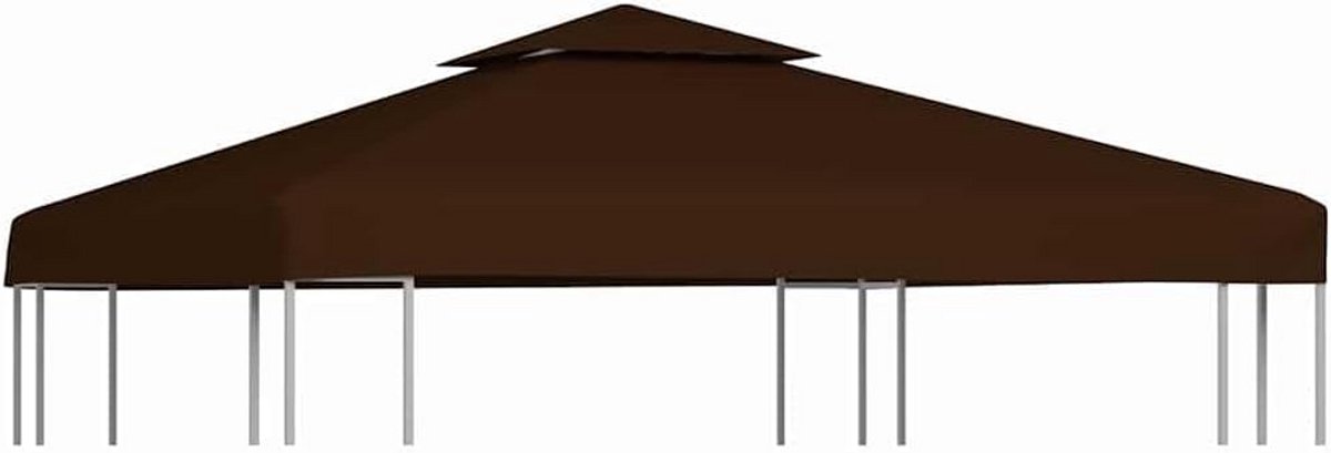 Reserve Dakhoes voor Paviljoen 3 x 3 Meter Waterdicht Antraciet
