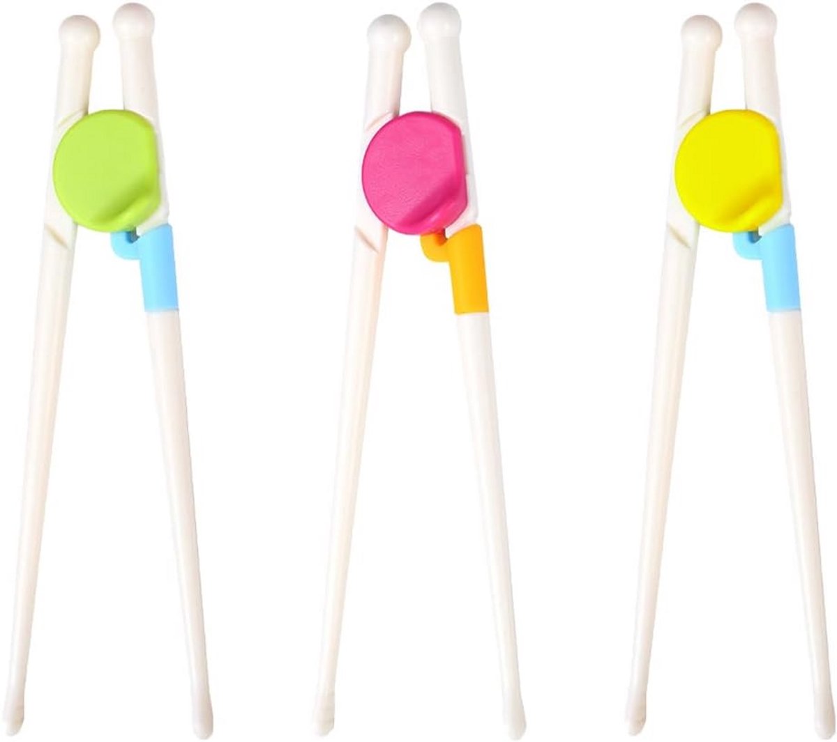 3 Paar Oefenstokjes voor Kinderen en Beginners - Herbruikbaar en Verwijderbare Hulpstukken