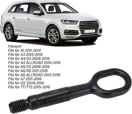 Trekhaak 8K0805615 - Gesmeed Staal, Noodtrekhaak, Compatibel Met A1 (2011-2014), A3, S4, S5, S6, ALLROAD (2008-2016)