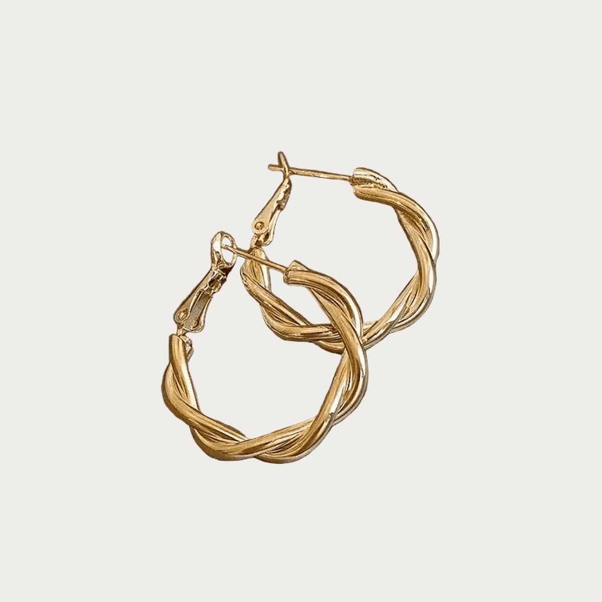 Twisted Hoops – Oorbellen – Stainless Steel - -