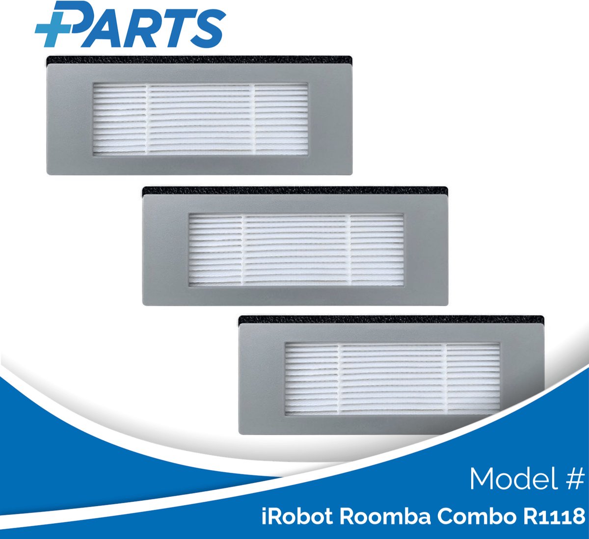 iRobot Roomba Combo R1118 Filters (3 Stuks, Plus.Parts® alternatief voor 4720114)