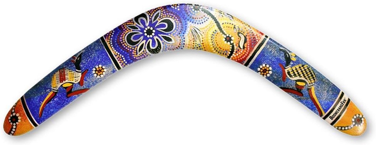 Houten Aboriginal Boomerang Rechtshandig 44,5 cm