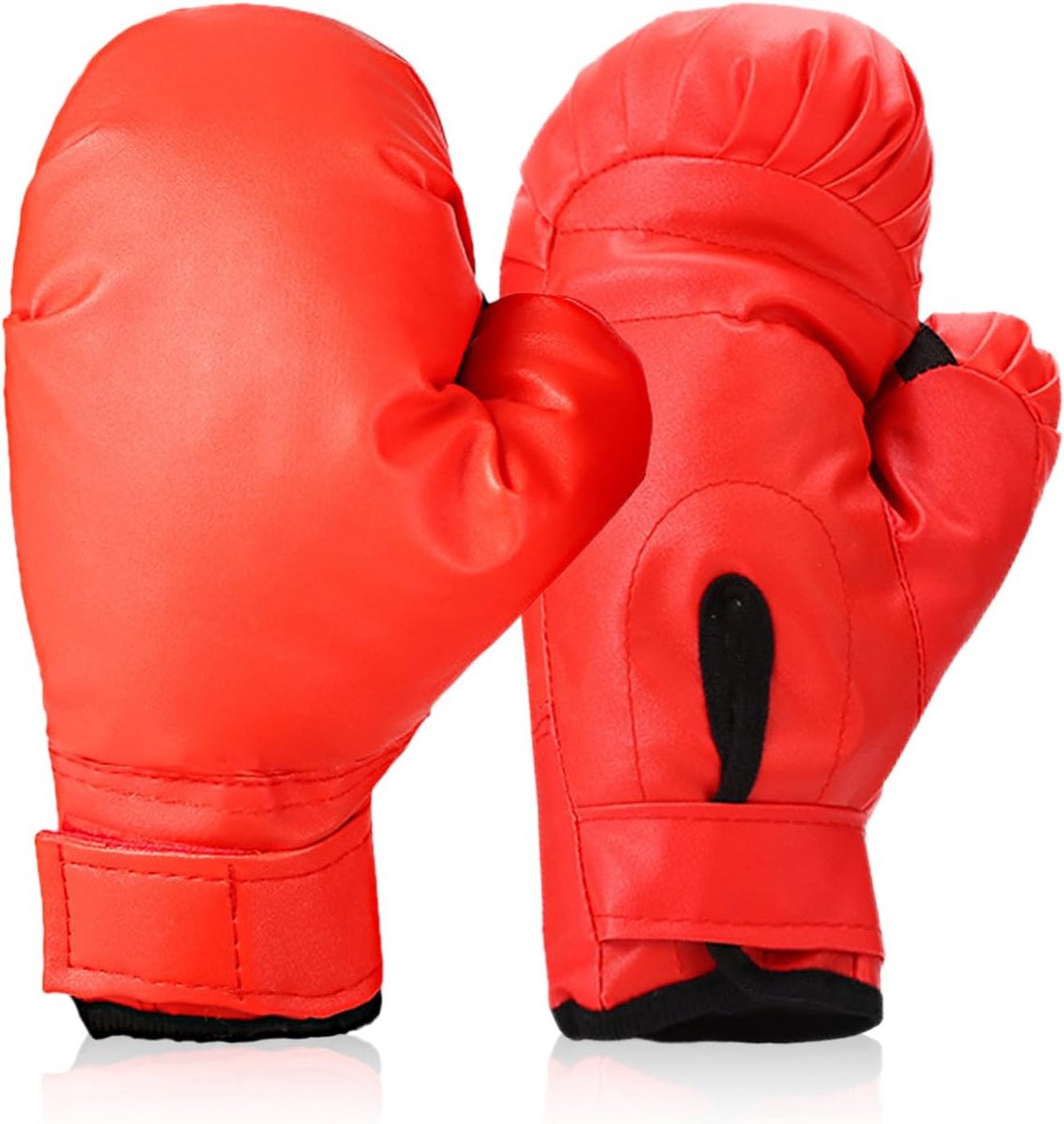 Bokshandschoenen voor kinderen 3-10 jaar - PU-leer - 4 oz - Rood - 24 cm