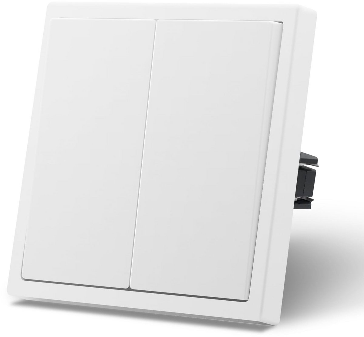 2-voudige lichtschakelaar inbouw 2-polig 80x80mm wit