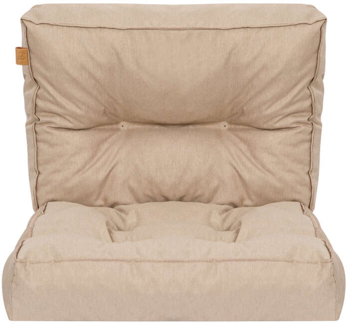 Blomster – Gewatteerd tuinkussen voor tuinstoel en fauteuil – Waterafstotend – Beige
