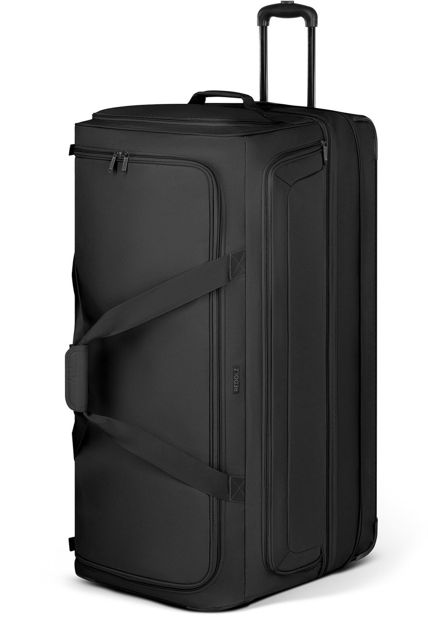 Redolz Duffle Essentials 2-wiel reistas 90 cm XXL met speciale stretch plooi - black