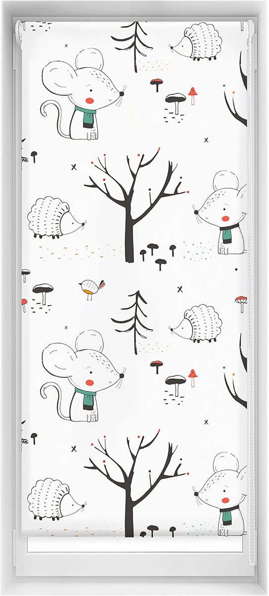 Transparant Rolgordijn Op Maat Print Hout Design Zonder Boren 60x150 cm