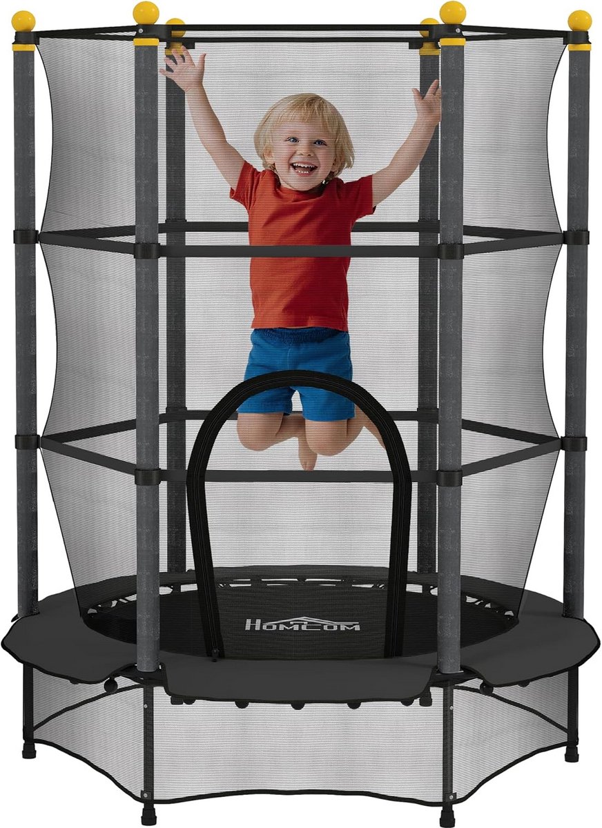 Kindertrampoline 1,40 meter met veiligheidsnet en bungee elastieken