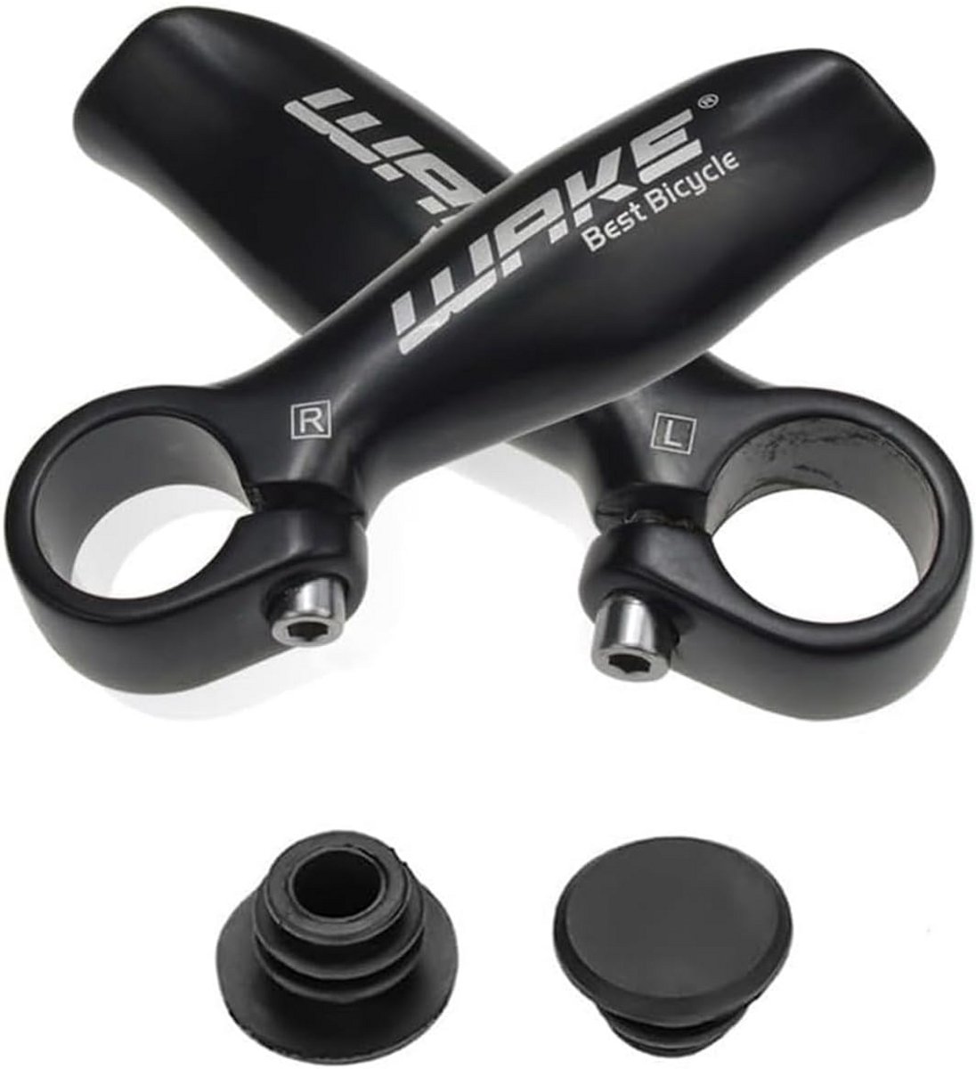 2 Stuks Fiets Handvatten met Hoorns - Mountainbike Stuur Ergonomisch Grip