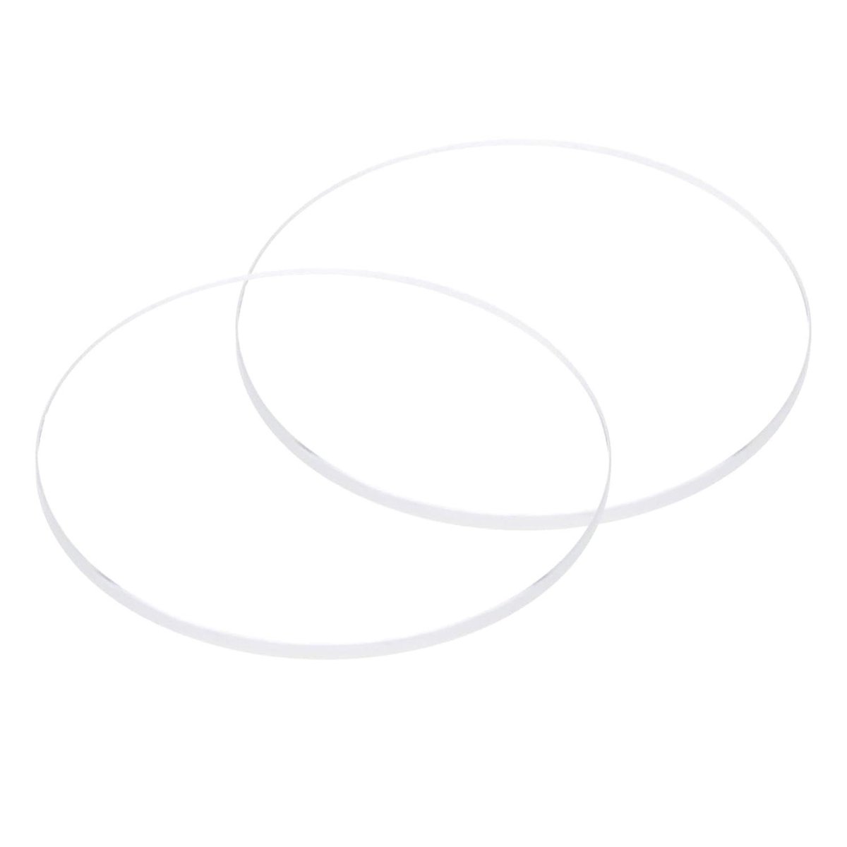 Allecto - 2 stuks transparante horloges - kristalglas lens - 38 mm diameter - hoge transparantie - reparatie horlogemakers - geschikt voor horlogemakers - helder model