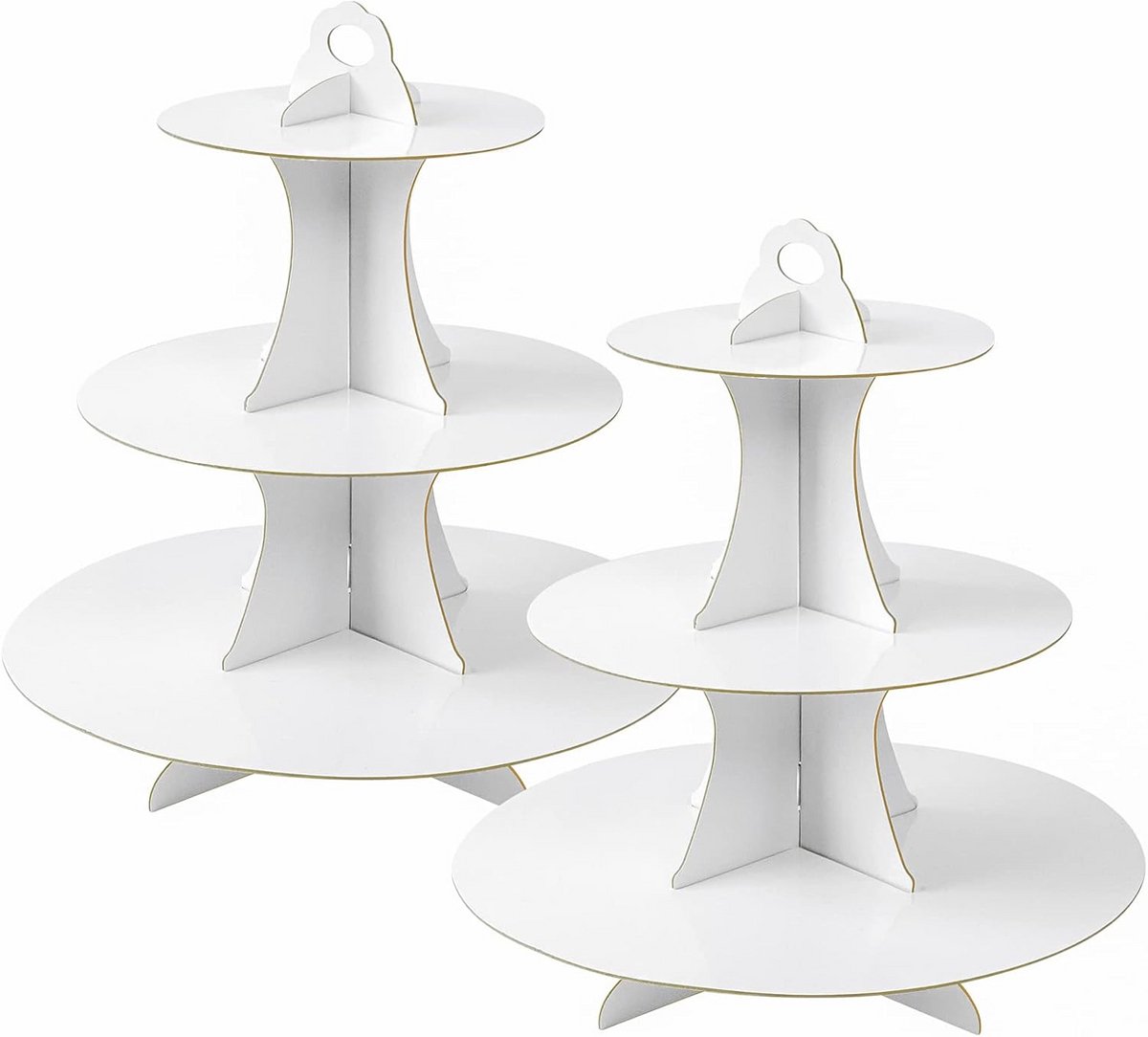 Kartonnen Cakestandaard 3 Treden - Cupcake Stand, Desserttoren, Etagere voor Feesten